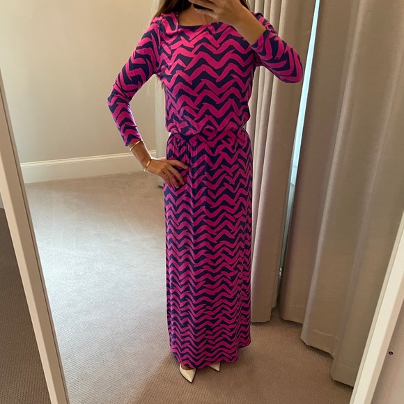 Lilly Pulitzer Dresses & Skirts - Lilly Pulitzer Nigella Maxi Dress (Pink & Blue/Purple)